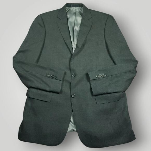 Hart Schaffner Marx Blazer Sport Coat Mens 42L Birdseye Performance Wool Blend - Picture 1 of 10